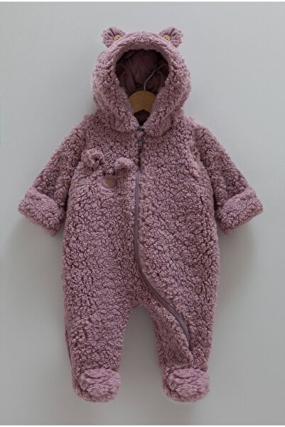 Caramell Şapkalı Ayı Figürlü Tulum Doğal Pamuk