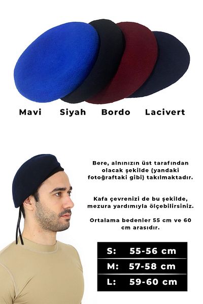 KORDAK Military Beret - Tanker Claret Red Blue Commando Navy Blue - Painter Beret