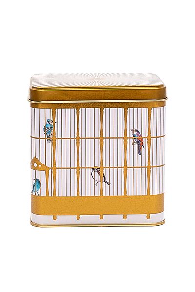 EVLE Er205-T7 Bird Cage Patterned Square Metal Storage Container 8 X 12 cm