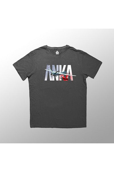 Crea Eymer Wear Anka Iha Crew Neck 100% βαμβακερό ψηφιακό εμπριμέ μπλουζάκι Anthracite