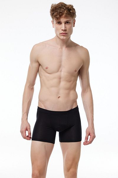 Malabadi Ανδρικό μαύρο Micro Modal Boxer 909