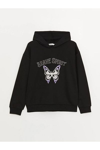 LC Waikiki LCW Kids Hoodie and Leggings for Girls - Long Sleeve, Printed