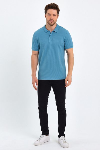 UOMOPARK Μπλουζάκι 2326 Model Polo με κοντό μανίκι