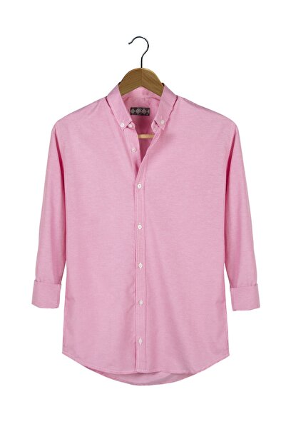 Terapi Men Cămașă pentru bărbați, roz, groasă, cu dungi lungi, cu mânecă lung...