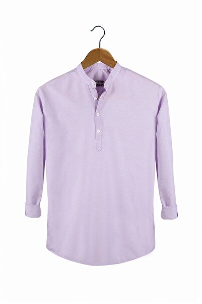 Terapi Men Чоловіча сорочка з високим коміром, довгими рукавами, смугаста, бе...