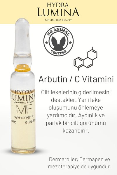 HYDRA LUMINA Mf Leke Açıcı Ve Aydınlatıcı Cilt Bakım Ampulü Altı Adet (ARBUTİN - C VİTAMİNİ - HYALURONİK ASİT)