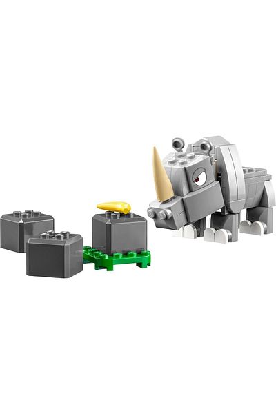 LEGO ® سوبر ماريو™ مجموعة مغامرات إضافية من وحيد القرن رامبي 71420 - مجموعة ألعاب إبداعية (106 قطعة)