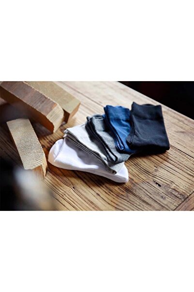 çorapmanya 6 Çift Pamuklu Burun Erkek Çorap Ince Yazlık Mavi