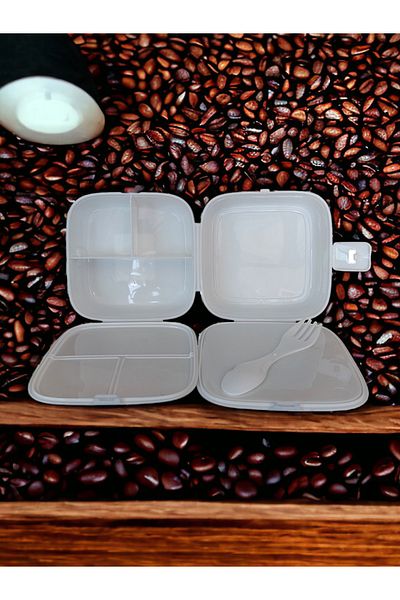 SEYFİKİRTASİYE STORAGE BOWL SET FORK + SPOON PLASTIC FEEDING BOWL