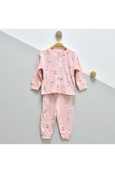Mini Okyanus Bebe Puppy Patterned Front Snap Set of 2