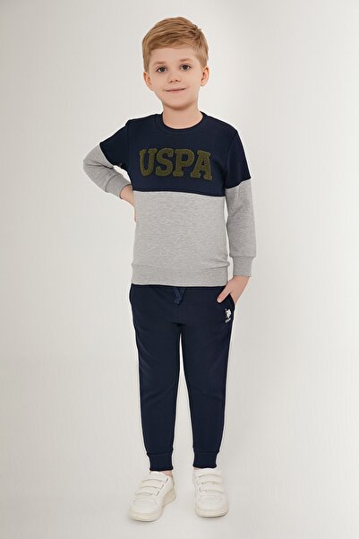 U.S. Polo Assn. Lisanslı Erkek Çocuk Bisiklet Yaka Eşofman Takımı