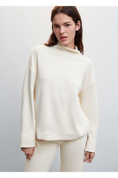 MANGO Woman High Collar Sweatshirt