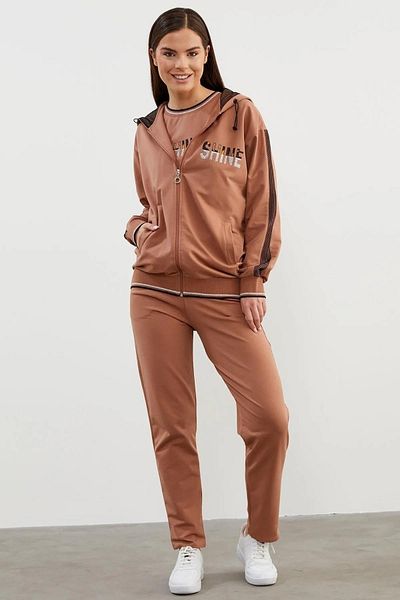 Sementa 76139 3-Piece Hooded Tracksuit Set with Croplu