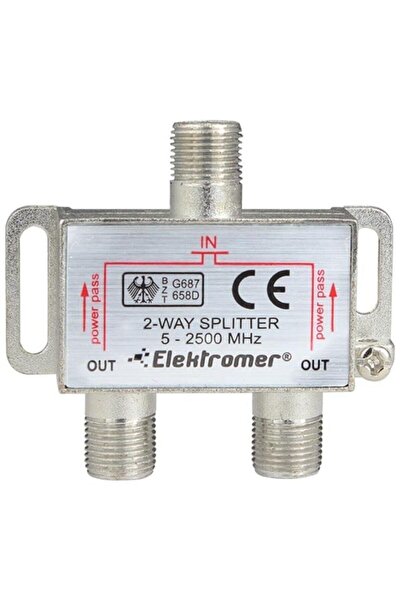 Splitter Uydu Karasal Yayın Sinyal Bölücü Çoğaltıcı 2500 Mhz 1/2