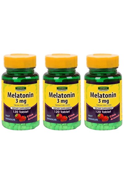 Vitapol Melatonin 3 Mg 3x120 Tablet Çilek Aromalı
