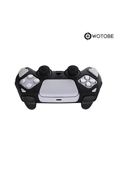 WOTOBE Playstation 5 Dualsense Oyun Kolu Silikon Koruyucu Kılıf ve Analog Koruyucu