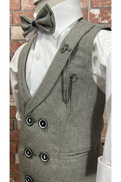 HAYTA Yelek Takım Gömlekli Papyonlu Set 5yaş-14yaş Venedik