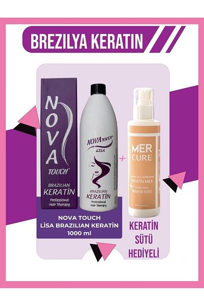 Nova Brazilian Nova+Keratin 1000 ml and 250 ml Hair Care Cream - Keratin Milk