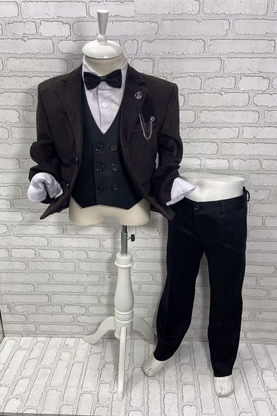 HAYTA Suit Vest Shirt Set Velvet 5years-10years