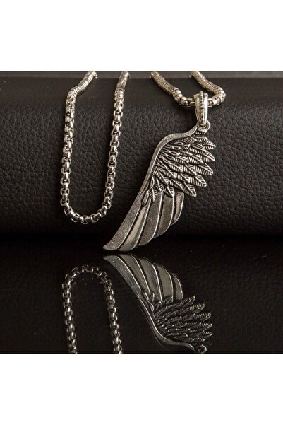 Generic Brand Eagle Wing Figured Men's Steel Necklace