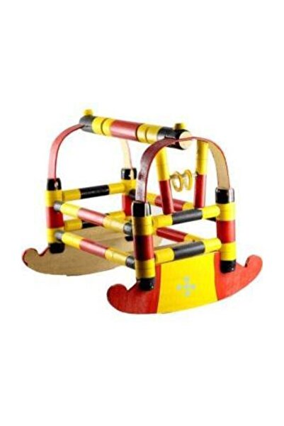 BALSA 30 cm Nostaljik Ahşap Sallanan Oyuncak Beşik