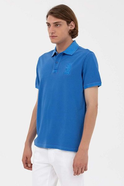 U.S. Polo Assn. U.S.POLO SLIM FIT 1573851   T-SHIRT ΜΕ ΠΛΥΣΗ ΜΑΝΙΚΙΩΝ - U.S. POLO - ST06596-SAKS BLUE-L