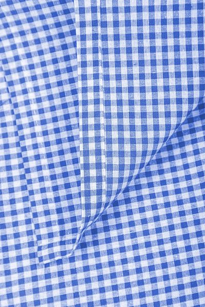 Threads Textures Față de masă din bumbac cu model pătrat albastru, cârpă de masă, husă de picnic