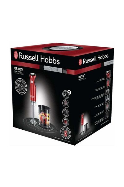 RUSSELL HOBBS 25230-56 Retro Hand Blender - Red