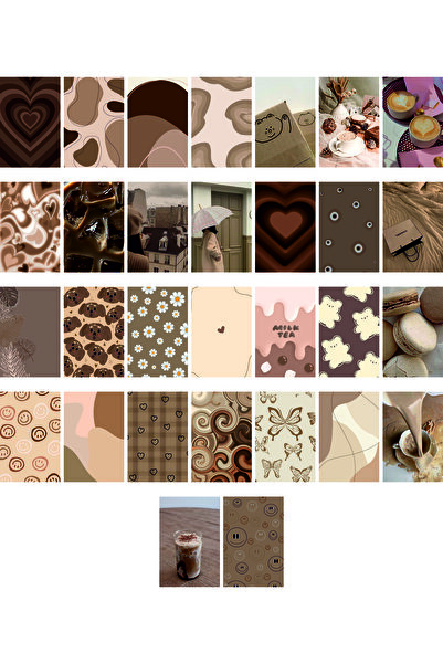 TELLGRAF مجموعة بطاقات بريدية ذات طابع بني (30 قطعة مقاس 10x15 سم)