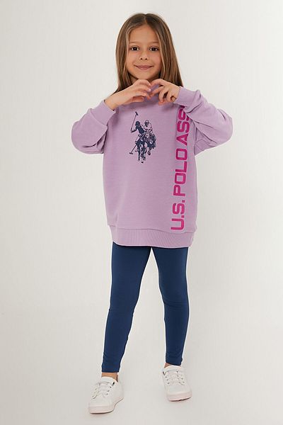 U.S. Polo Assn. Originální lila dívčí tepláková souprava