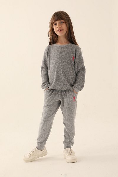 U.S. Polo Assn. ΒΑΣΗ. Σετ αθλητικής φόρμας Polo Assn Athletic Nyc Grey Girls