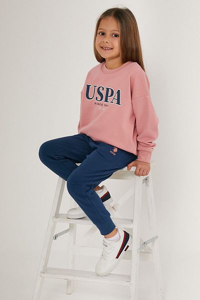 U.S. Polo Assn. Set de trening pentru fetiță roz