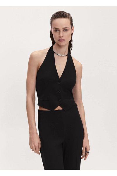 MANGO Woman Buttoned Suit Vest