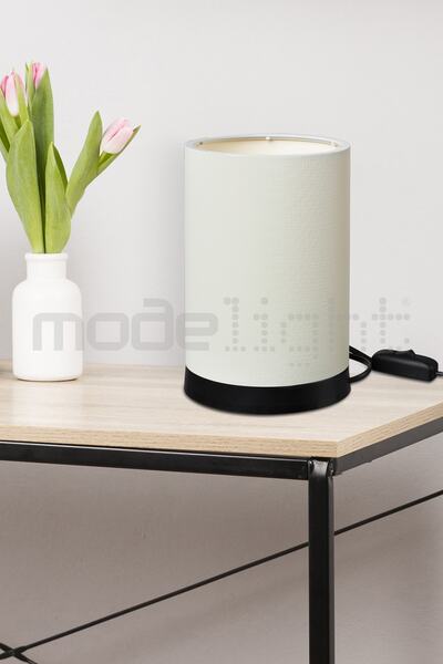 Modelight TİNA ABAJUR SİYAH AYAK KREM FİNLİN ŞAPKA SALON-OTURMA ODASI-ÇOCUK O...