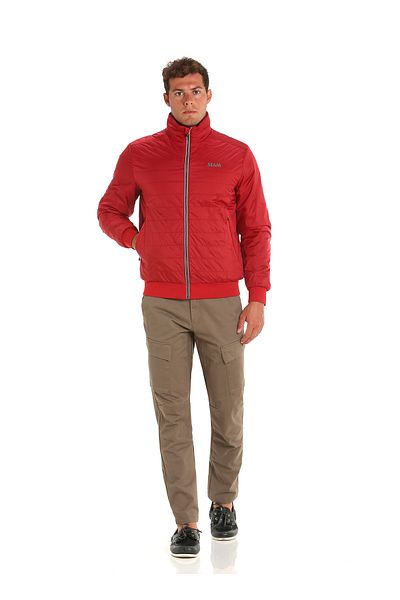 Slam Red Men's Stand Collar Regular Fit Jacket A123003S00_ACT GRAPHENE SHORTS JKT