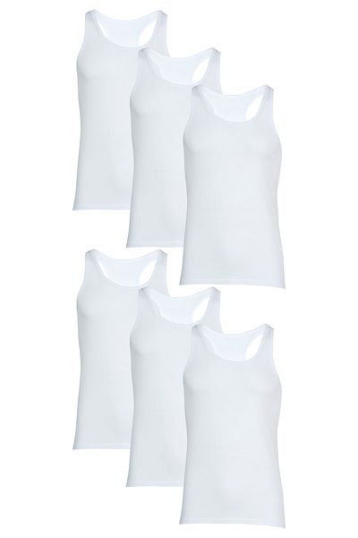 UygunHep 6-Piece Men's Cotton Ribbing Athlete Tank Top