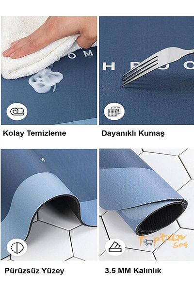 HB LİFE Magic Water Absorbent Χαλάκι Μπάνιου Αντιολισθητικό Χαλάκι Υγρασίας με Βάση 3,5 mm 40x60