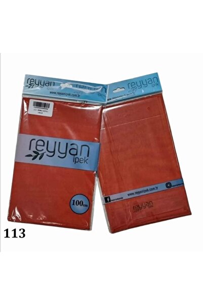 REYYAN Düz Renk Poşetli Yazma 100 cm Koyu Oranj 113