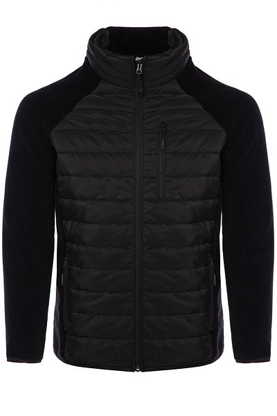 GHASSY CO. Men's Insulated Hybrid Hiking Lightweight Down Full Zipper Fleece Jacket