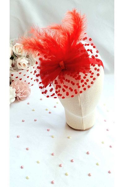 MİNİBİRİ Red Tulle Baby Girl Birthday Special Day Crown