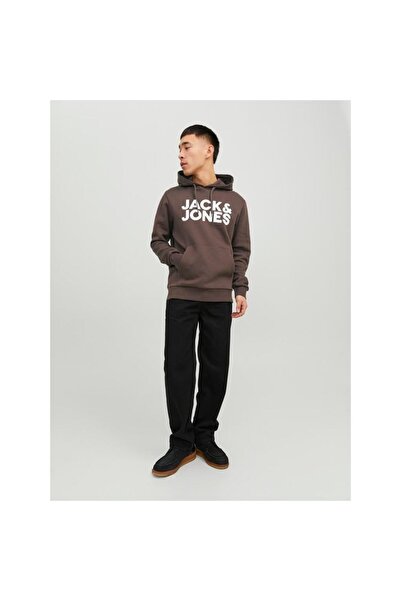 Jack & Jones JJECORP LOGO SWEAT HOOD NOOS COFFEE