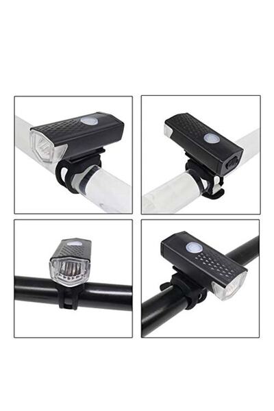 KocatepeBikeShop Su Geçirmez Usb Şarj Led Bisiklet Scooter Ön Far Lamba Işık Bisiklet Far BL-04