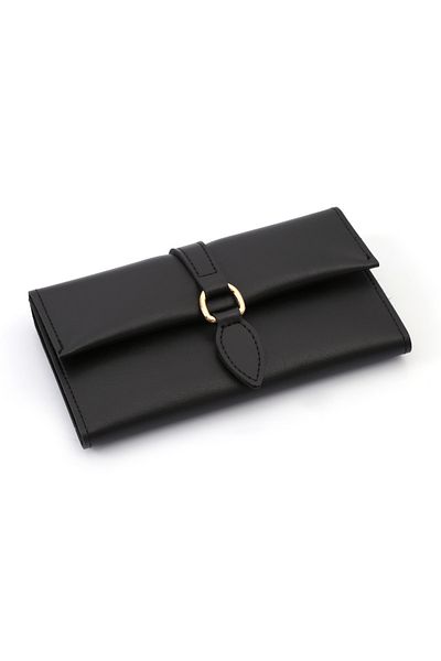 Womancraft Portofel de damă cu cataramă din piele moale Accesoriu portofel de damă negru