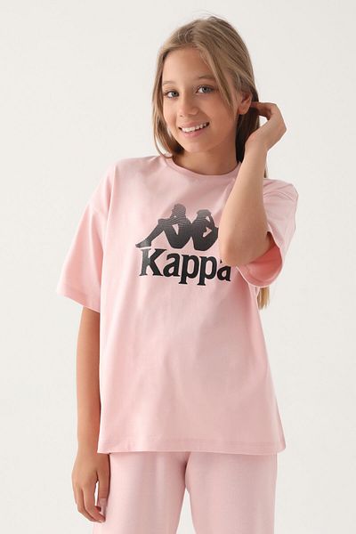 Kappa مسحوق الطباعة التفاصيل تي شيرت الفتاة