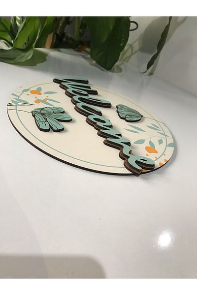 hayal tasarım Welcome Written Door Ornament