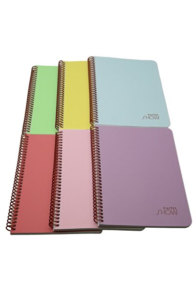 KESKİN COLOR A5 96 Yaprak Kareli Spiralli Plastik Kapaklı Pastel Show Defter ...