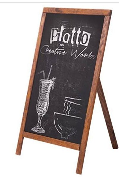 Yamego Store Menü Tahtası, Ayaklı Yazı Tahta, Tek Taraflı Kara Tahta Ahşap Büyük Boy 115x50