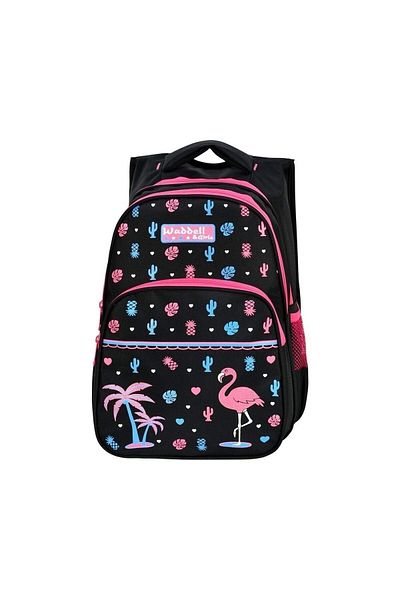 TRENDKEF Drăguț Flamingo Negru Roz Primar ghiozdan și Lunch PBW8900
