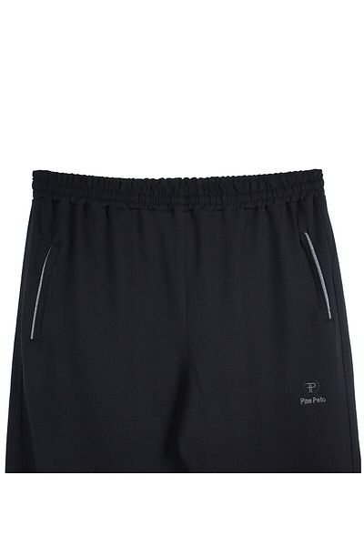 marufshop Ανδρική αθλητική φόρμα μεγάλου μεγέθους, κάτω με 2 κλωστές, μαύρο