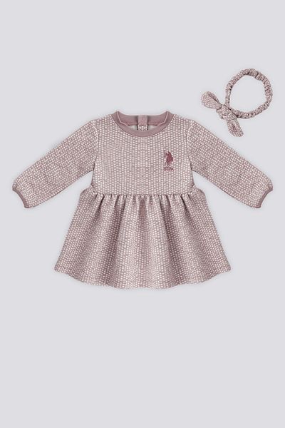 U.S. Polo Assn. U.S. Polo Assn Pink Baby Dress with Headband